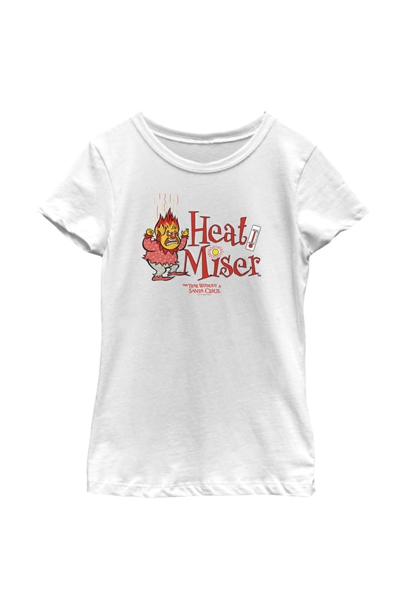 Girl's The Year Without a Santa Claus Heat Miser Graphic Tee White Large