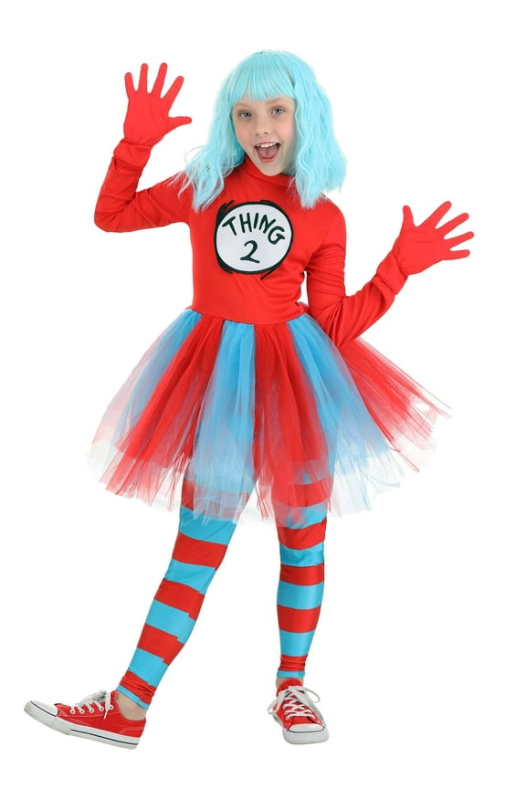 Girl's Thing 1 and Thing 2 Costume Dress