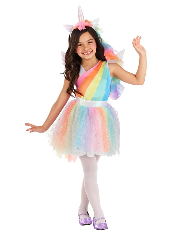 Girl's Toddler Rainbow Unicorn Costume