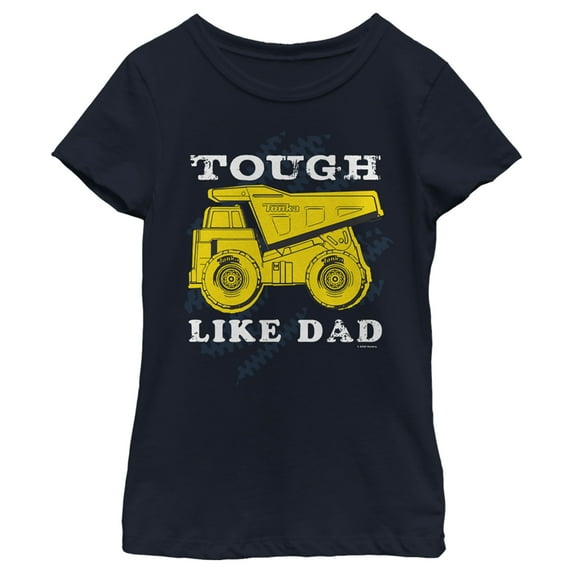 Girl's Tonka Tough Like Dad Graphic Tee Navy Blue Small