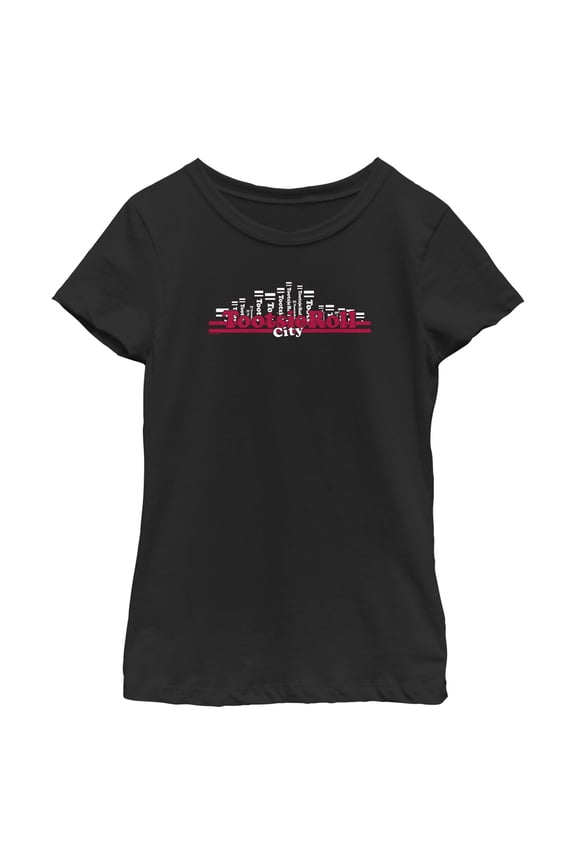 Girl's Tootsie Roll City of Candy Graphic Tee Black Small