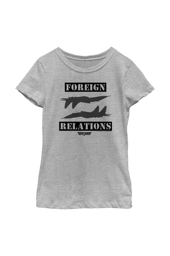 Girl's Top Gun Keeping up Foreign Relations Graphic T-Shirt