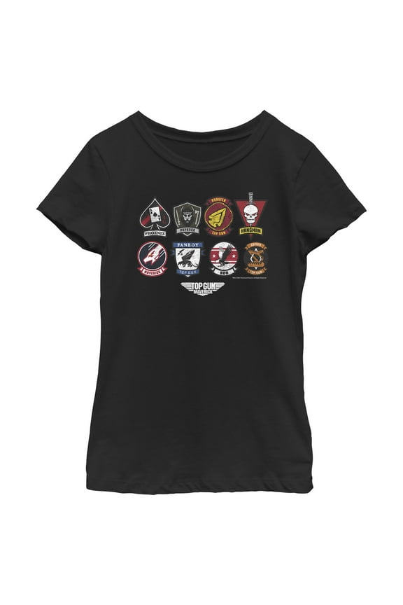 Girl's Top Gun: Maverick Codename Patches  Graphic T-Shirt