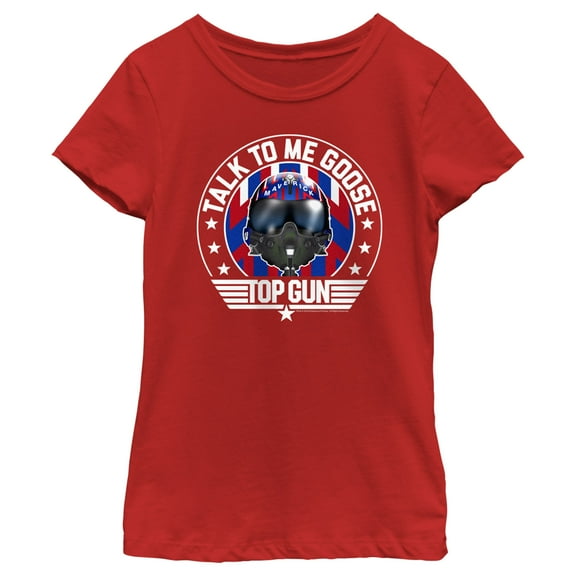 Girl's Top Gun Maverick Talk to Me Goose  Graphic T-Shirt