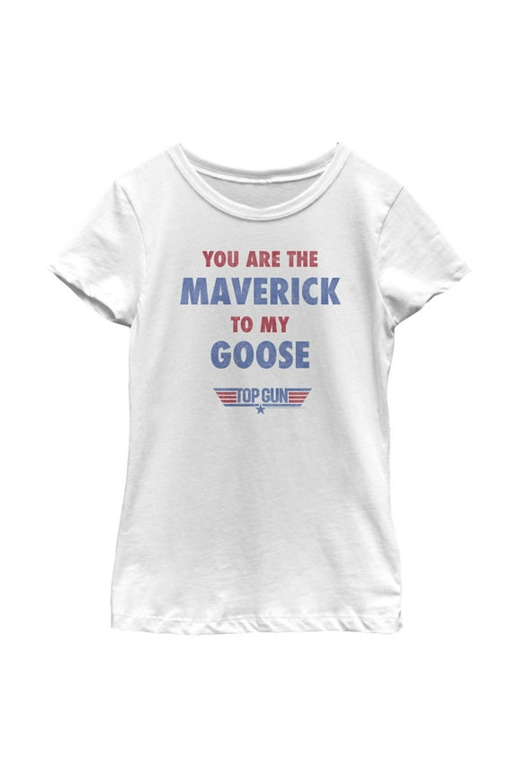Girl's Top Gun You Are the Maverick to My Goose  Graphic T-Shirt