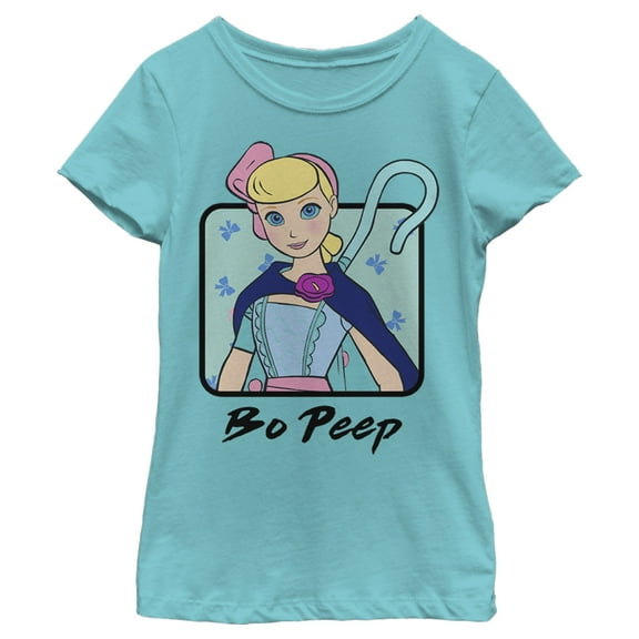 Girl's Toy Story Bo Peep Frame Graphic Tee Tahiti Blue Medium