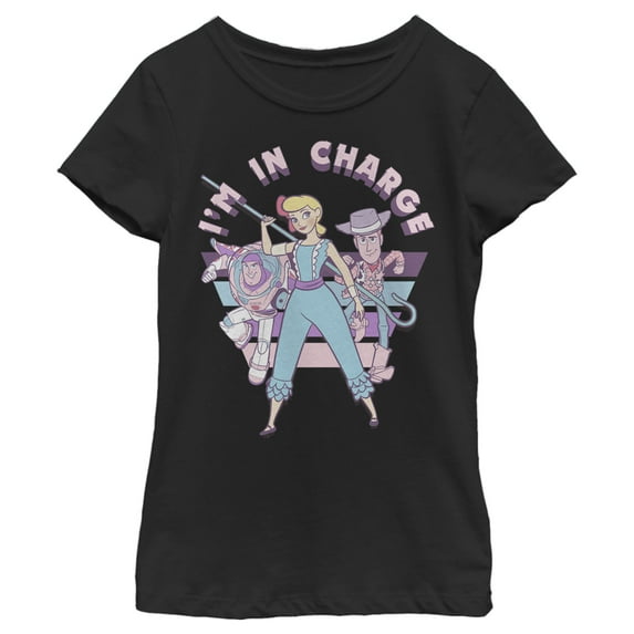 Girl's Toy Story Bo Peep In Charge Graphic Tee Black Medium