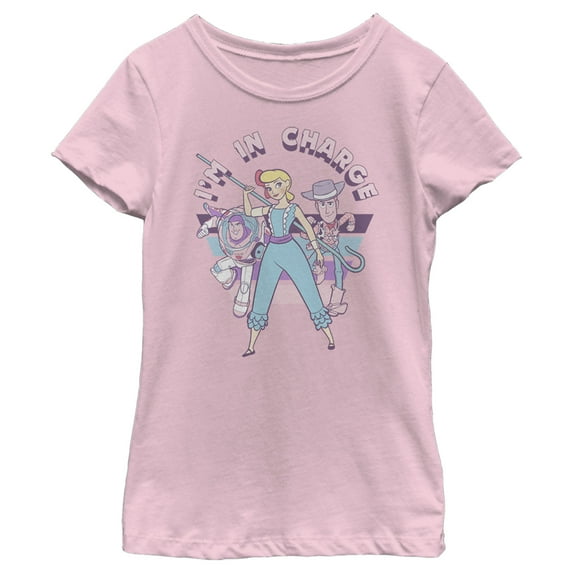 Girl's Toy Story Bo Peep In Charge Graphic Tee Light Pink Large