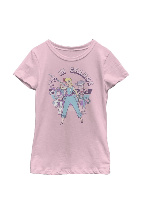 Girl's Toy Story Bo Peep In Charge Graphic Tee Light Pink Medium