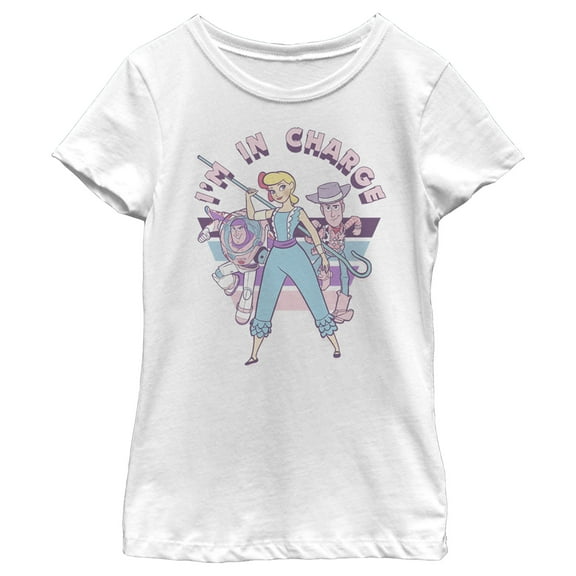 Girl's Toy Story Bo Peep In Charge  Graphic Tee White Medium