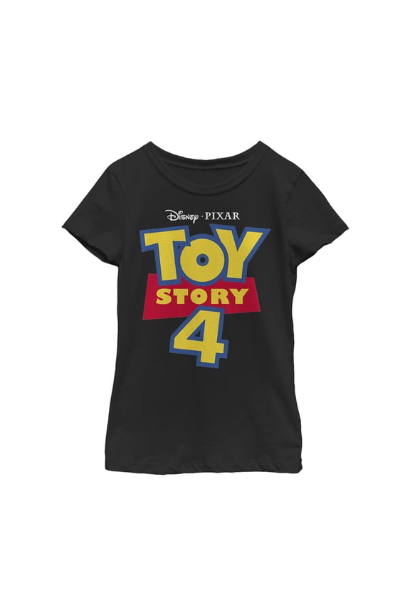 Girl's Toy Story Classic Logo Graphic Tee Black Small