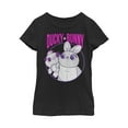 thumbnail image 1 of Girl's Toy Story Ducky & Bunny Circle Portrait  Graphic Tee Black Small, 1 of 3