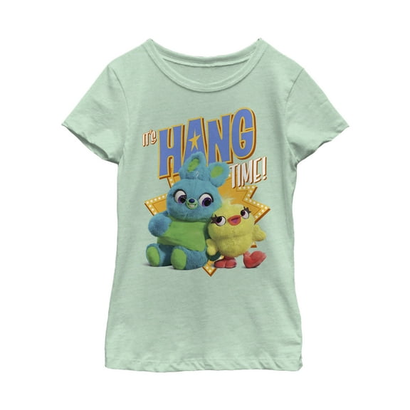 Girl's Toy Story Ducky & Bunny Hang Time  Graphic Tee Mint Large