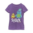thumbnail image 1 of Girl's Toy Story Ducky & Bunny Stuck With Us  Graphic Tee Purple Berry Small, 1 of 3
