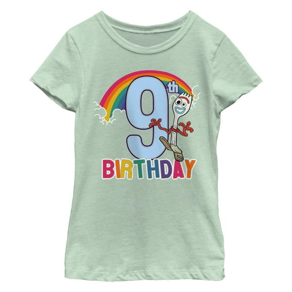 Girl's Toy Story Forky 9th Birthday  Graphic T-Shirt