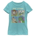 thumbnail image 1 of Girl's Toy Story Four Buds Panels  Graphic Tee Tahiti Blue Small, 1 of 4