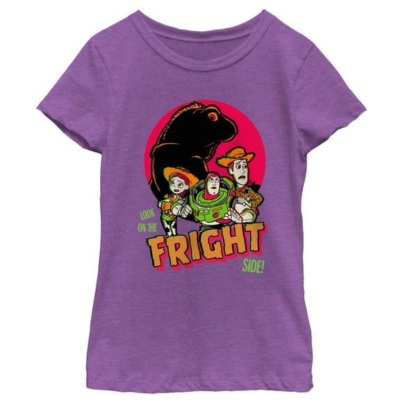 Girl's Toy Story Halloween Look on the Fright Side  Graphic Tee Purple Berry Small