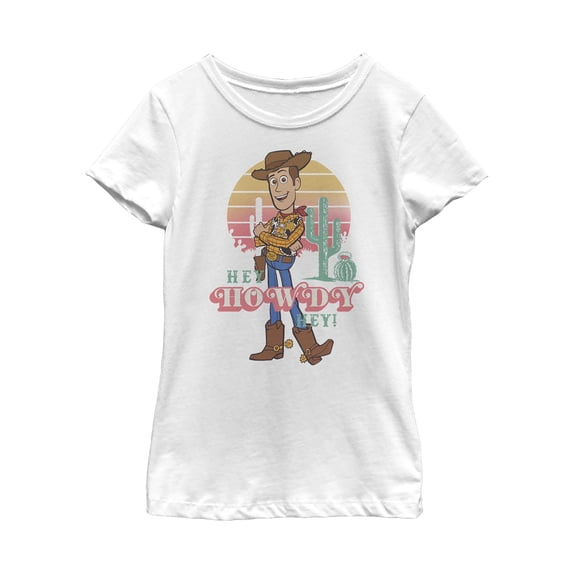 Girl's Toy Story Hey Woody Graphic Tee White X Large