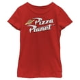 thumbnail image 1 of Girl's Toy Story Iconic Pizza Planet Logo Graphic Tee Red X Small, 1 of 4