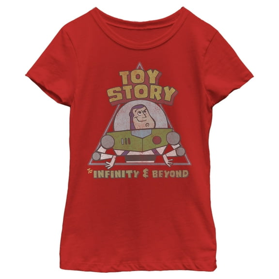 Girl's Toy Story Infinity and Beyond Buzz  Graphic Tee Red X Large