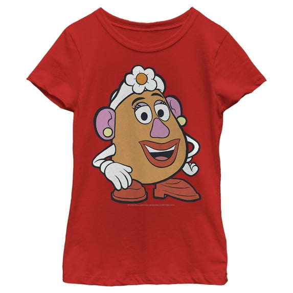 Girl's Toy Story Mrs. Potato Face Graphic Tee Red Large
