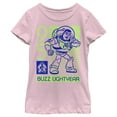 thumbnail image 1 of Girl's Toy Story Neon Buzz  Graphic Tee Light Pink Large, 1 of 4