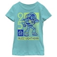 thumbnail image 1 of Girl's Toy Story Neon Buzz  Graphic Tee Tahiti Blue X Large, 1 of 4