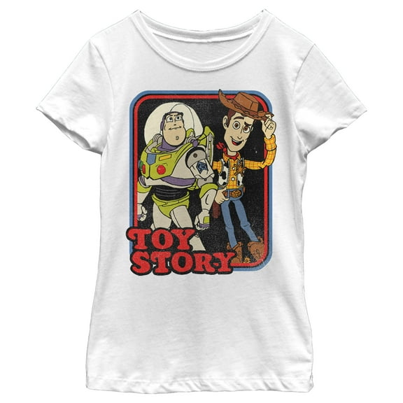 Girl's Toy Story Retro Buddy Frame  Graphic Tee White X Large