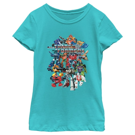 Girl's Transformers Autobots Collage  Graphic T-Shirt