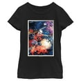 thumbnail image 1 of Girl's Transformers Space Battle Poster  Graphic T-Shirt, 1 of 4