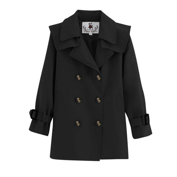 Girl's Trench Coat Windbreaker Jacket Teen Girl Double Breasted Windproof Dress Outerwear Classic Lapel Collar Overcoat Casual Fall Warm Cotton Winter Coat 4-16 Years