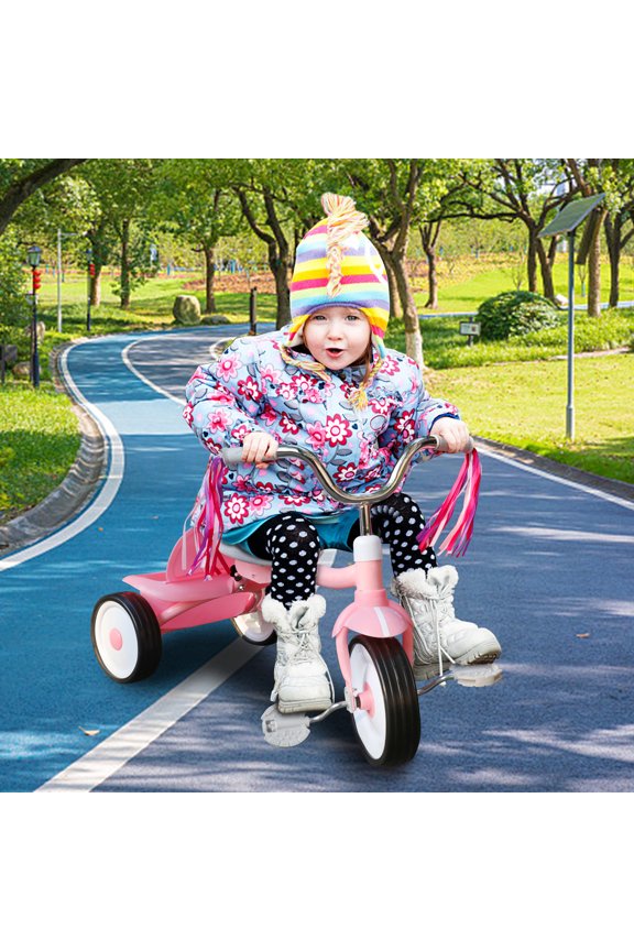 Girl's Trike with Storage Bins for Snacks or Toys Toddlers Tricycle
