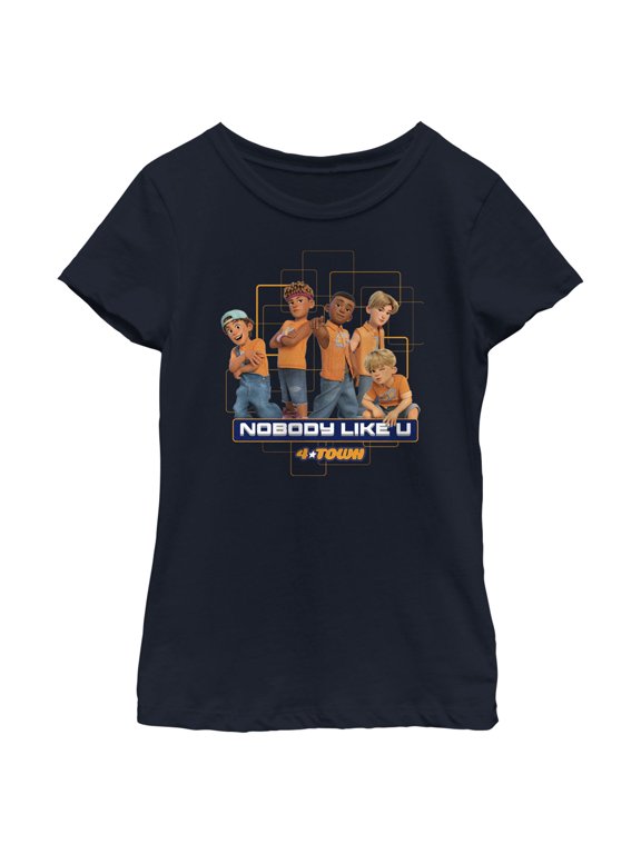 Girl's Turning Red 4*Town Nobody Like U Graphic Tee Navy Blue / 1 X Small