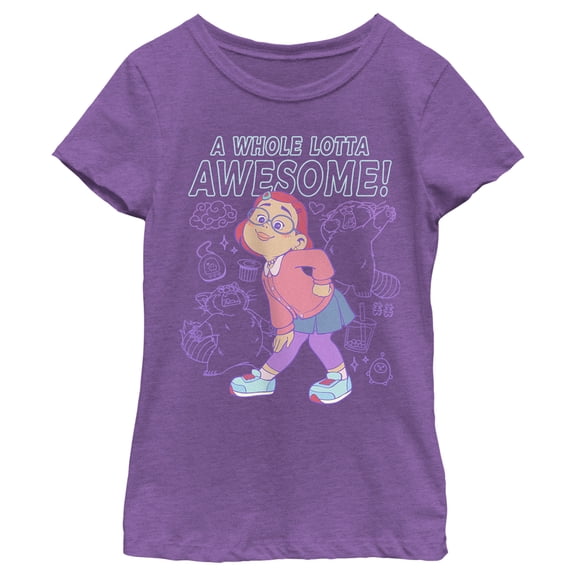 Girl's Turning Red A Whole Lotta Awesome Graphic Tee Purple Berry X Small