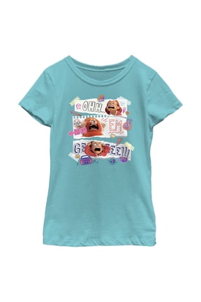 Girl's Turning Red Ohh Em Gee Paper Notes Graphic Tee Tahiti Blue X Large