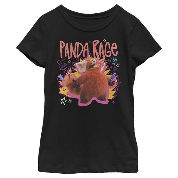 Girl's Turning Red Panda Rage Mei Lee Graphic Tee Black Small
