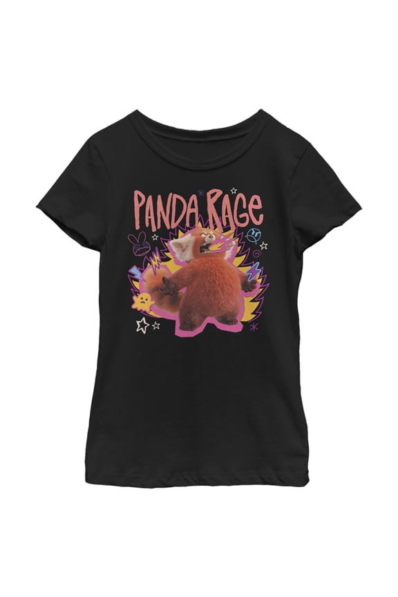 Girl's Turning Red Panda Rage Mei Lee Graphic Tee Black X Small