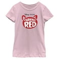 thumbnail image 1 of Girl's Turning Red Panda Silhouette Logo Graphic Tee Light Pink / 1 Small, 1 of 4