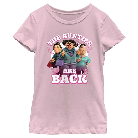 Girl's Turning Red The Aunties are Back  Graphic Tee Light Pink Large