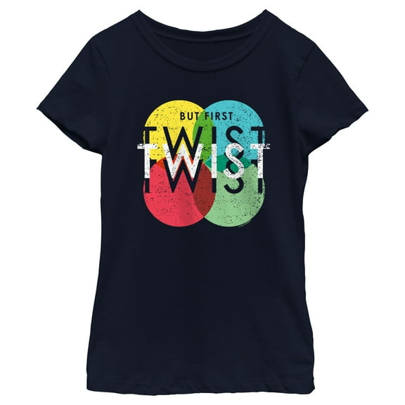 Girl's Twister But First Twist Graphic T-Shirt