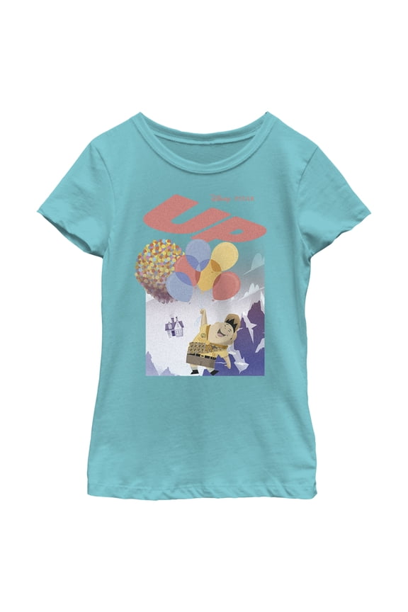 Girl's Up Russell Poster Graphic Tee Tahiti Blue X Small