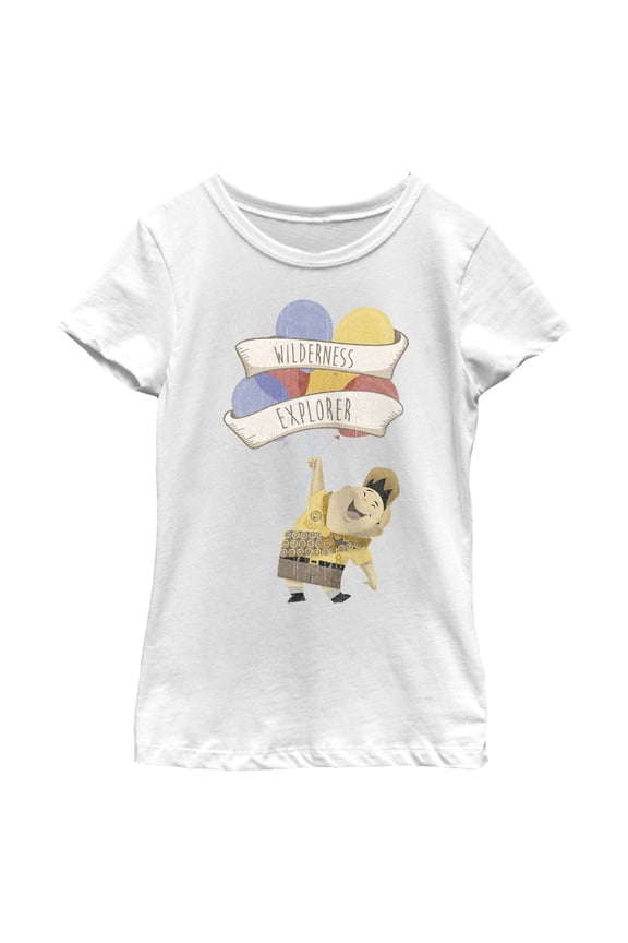 Girl's Up Russell Wilderness Explorer  Graphic Tee White X Large