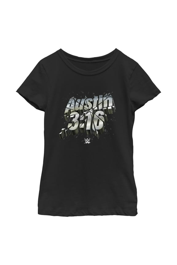 Girl's WWE Austin 3:16 Graphic Tee Black X Large