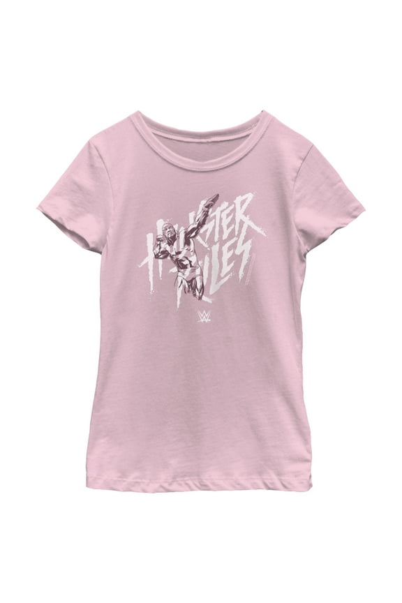 Girl's WWE Hulk Hogan Hulkster Rules Graphic Tee Light Pink Medium