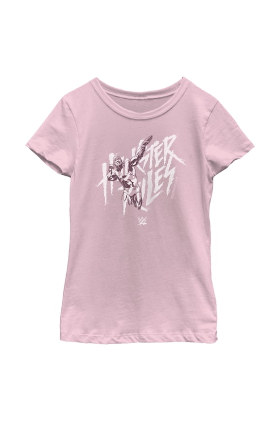 Girl's WWE Hulk Hogan Hulkster Rules Graphic Tee Light Pink X Large