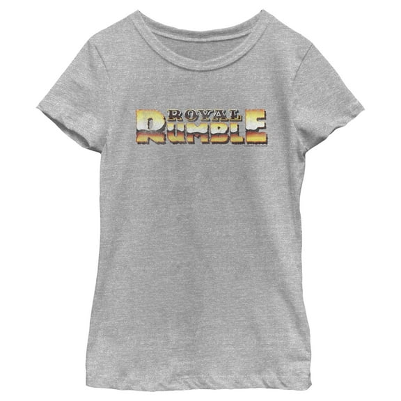 Girl's WWE Royal Rumble Logo Graphic Tee Athletic Heather Small