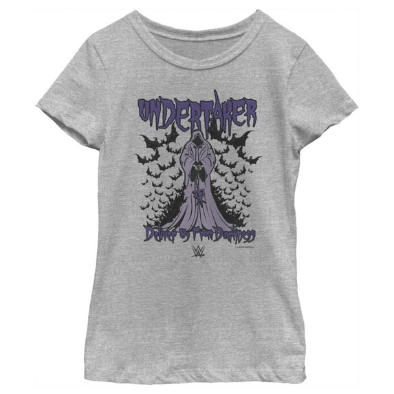 Girl's WWE Undertaker Deliver Us From Darkness Graphic Tee Athletic Heather X Small