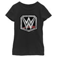 thumbnail image 1 of Girl's WWE World Heavyweight Champion Logo  Graphic Tee Black X Small, 1 of 4