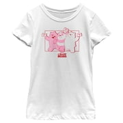 Girl's We Bare Bears Valentine's Day Letters Graphic Tee White Medium