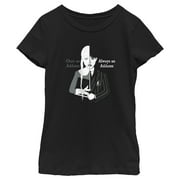 Girls Wednesday Always an Addams Graphic Tee Black X Large